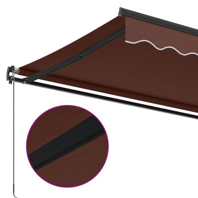 vidaXL Toldo retráctil manual marrón 350x250 cm