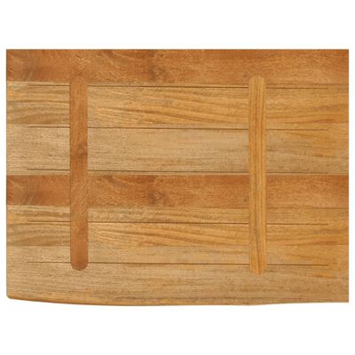 vidaXL Tablero de mesa borde natural madera maciza mango 80x60x2,5 cm