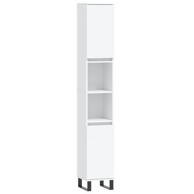 vidaXL Set de muebles de baño 3 piezas madera contrachapada blanco