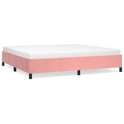 vidaXL Estructura de cama de terciopelo rosa 200x200 cm