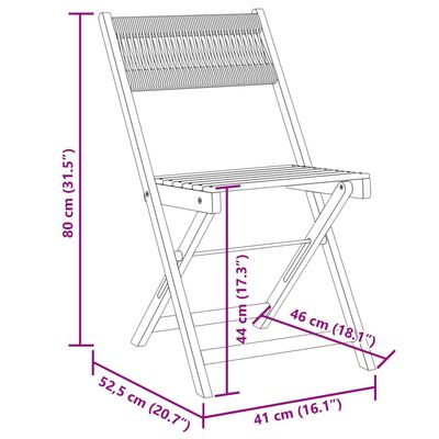 vidaXL Juego de bistro de 3 piezas polipropileno y madera maciza gris