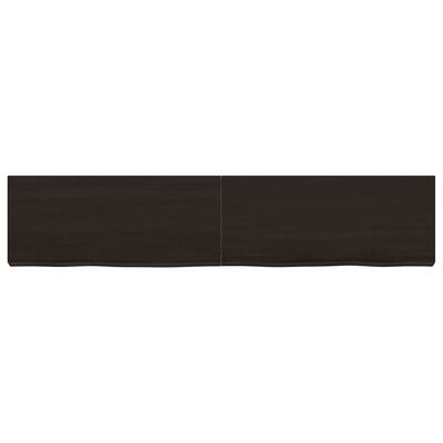 vidaXL Estante pared madera roble tratada marrón oscuro 140x30x(2-6)cm