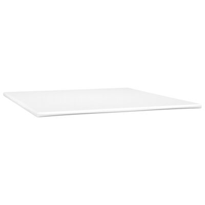 vidaXL Cama box spring con colchón cuero sintético blanco 180x200 cm