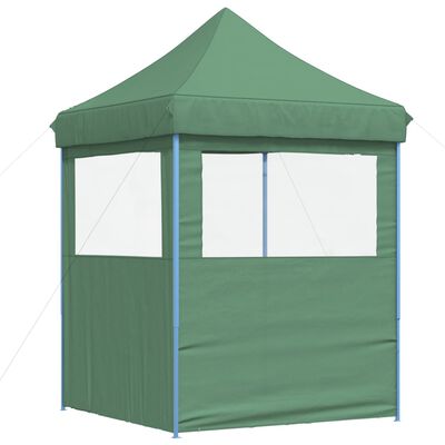 vidaXL Tienda de fiesta plegable Pop-Up con 2 paredes laterales verde