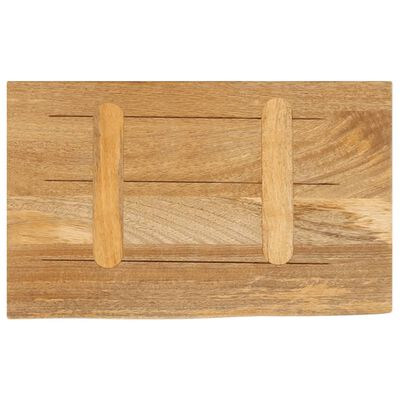 vidaXL Tablero de mesa borde natural madera maciza mango 60x40x3,8 cm