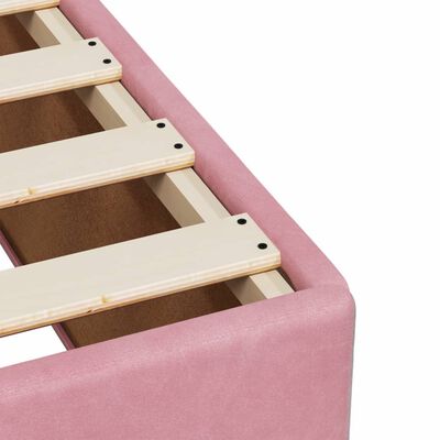 vidaXL Cama box spring con colchón terciopelo rosa 80x200 cm