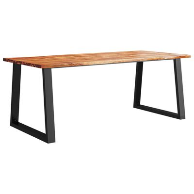 vidaXL Mesa de comedor con borde vivo madera maciza acacia 200x90x75cm