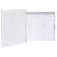 vidaXL Caja de llaves con tablero magnético blanca 35x35x5,5 cm