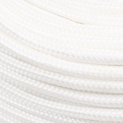 vidaXL Cuerda de barco polipropileno blanco intenso 6 mm 25 m