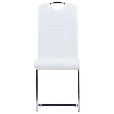 vidaXL Juego de comedor 7 piezas cuero sintético blanco