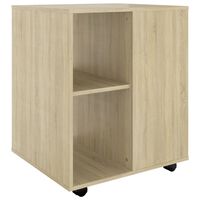 vidaXL Armario con ruedas madera contrachapada roble Sonoma 60x53x72cm