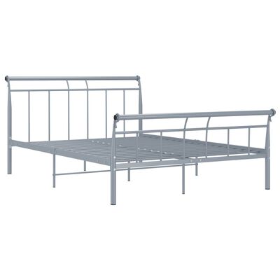 vidaXL Estructura de cama sin colchón metal gris 140x200 cm