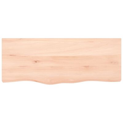 vidaXL Encimera de baño madera maciza sin tratar 100x40x(2-6) cm