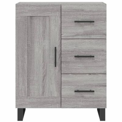 vidaXL Aparador alto madera contrachapada gris sonoma 69,5x34x180 cm