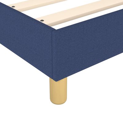 vidaXL Cama box spring con colchón tela azul 180x200 cm