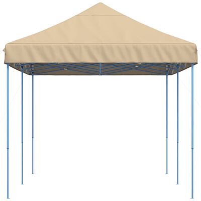 vidaXL Tienda de fiesta plegable Pop-Up beige 580x292x315 cm