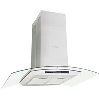 vidaXL Campana extractora de techo 90 cm pantalla táctil 756 m³/h LED