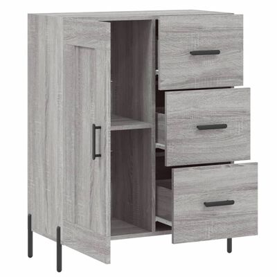 vidaXL Aparador de madera de ingeniería gris Sonoma 69,5x34x90 cm