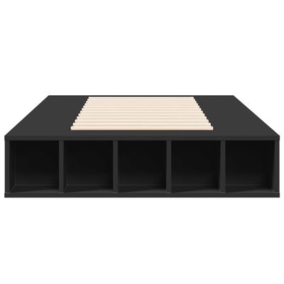 vidaXL Estructura de cama madera de ingeniería negra 75x190 cm