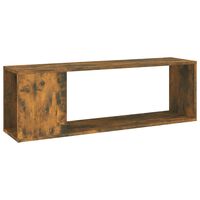 vidaXL Mueble para TV madera contrachapada roble ahumado 100x24x32 cm