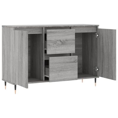 vidaXL Aparador de madera de ingeniería gris Sonoma 104x35x70 cm