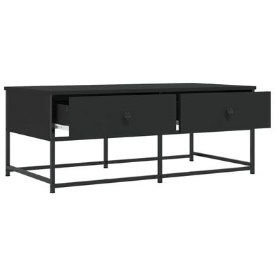 vidaXL Mesa de centro madera de ingeniería negro 100x51x40 cm