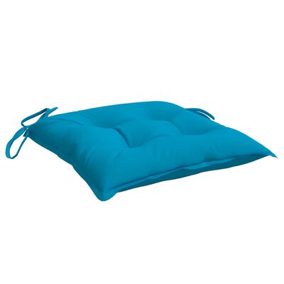 vidaXL Cojines de silla de jardín 4 uds tela Oxford azul 40x40x7 cm