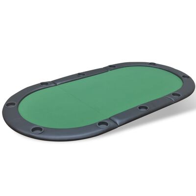 vidaXL Tablero de póker plegable para 10 jugadores verde