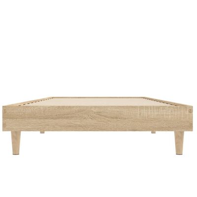 vidaXL Estructura de cama sin colchón madera roble Sonoma 75x190 cm