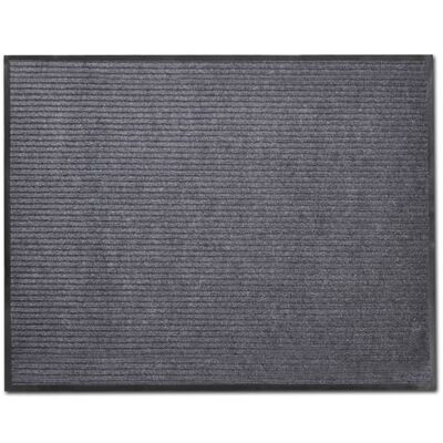 vidaXL Alfombra de entrada PVC gris 90x120 cm