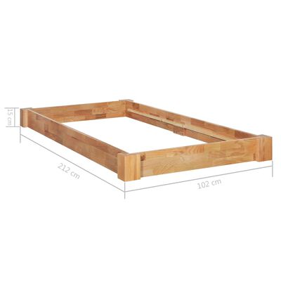 vidaXL Estructura de cama sin colchón madera maciza roble 90x200 cm