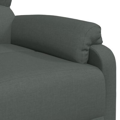 vidaXL Sillón reclinable de tela gris oscuro