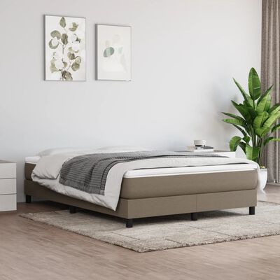 vidaXL Estructura de cama de tela gris taupe 140x190 cm