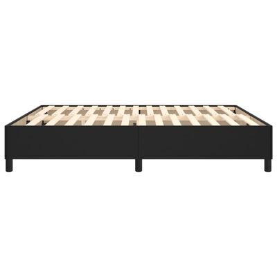 vidaXL Estructura de cama de cuero sintético negro 160x200 cm