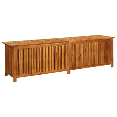 vidaXL Caja de almacenaje de jardín madera maciza acacia 200x50x58 cm