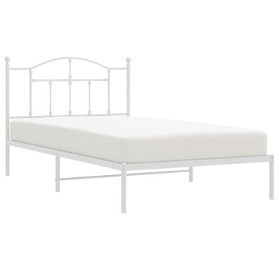 vidaXL Estructura cama sin colchón con cabecero metal blanco 100x200cm