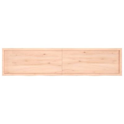 vidaXL Tablero de mesa madera maciza roble sin tratar 220x50x(2-6) cm