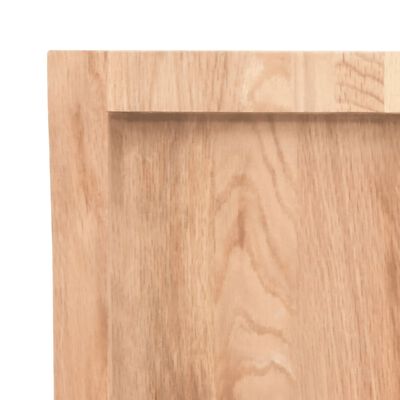 vidaXL Estante pared madera roble tratada marrón claro 220x50x(2-4) cm