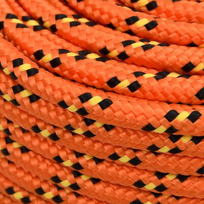 vidaXL Cuerda de barco polipropileno naranja 6 mm 25 m