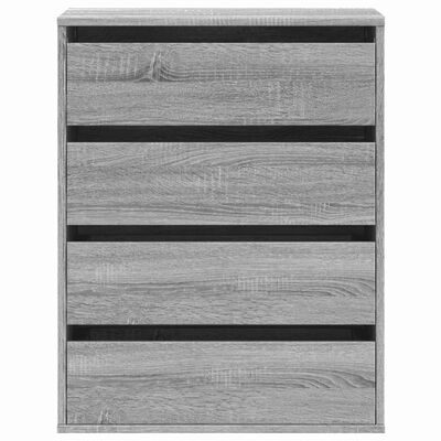 vidaXL Cajonera de esquina madera ingeniería gris Sonoma 60x41x76 cm