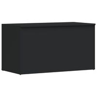 vidaXL Baúl de almacenamiento madera contrachapada negro 84x42x46 cm