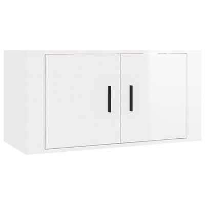 vidaXL Set de muebles de TV 6 pzas madera contrachapada blanco brillo