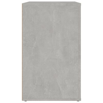 vidaXL Mesita de noche madera contrachapada gris hormigón 50x36x60 cm