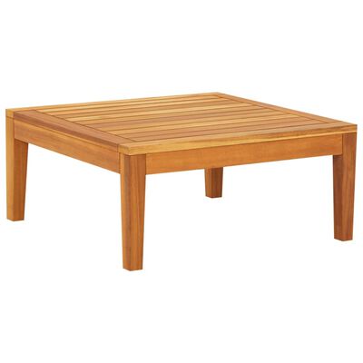 vidaXL Set muebles de jardín 4 pzas cojines crema madera de acacia