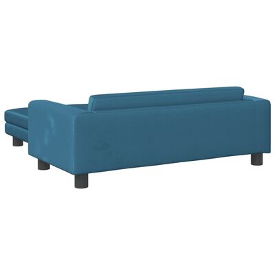 vidaXL Cama para perros con extensión terciopelo azul 100x50x30 cm