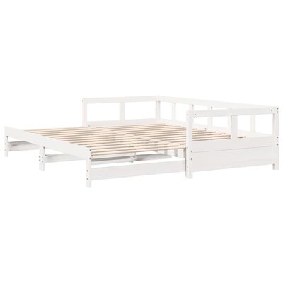 vidaXL Sofá cama sin colchón madera maciza de pino blanco 80x200 cm