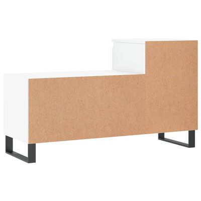 vidaXL Mueble zapatero madera contrachapada blanco brillo 102x36x60 cm