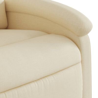 vidaXL Sillón reclinable de masaje eléctrico tela color crema