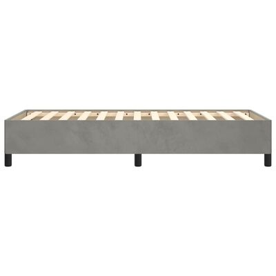 vidaXL Estructura de cama sin colchón terciopelo gris claro 100x200 cm