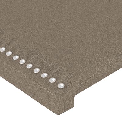 vidaXL Cama box spring con colchón tela gris taupe 180x200 cm